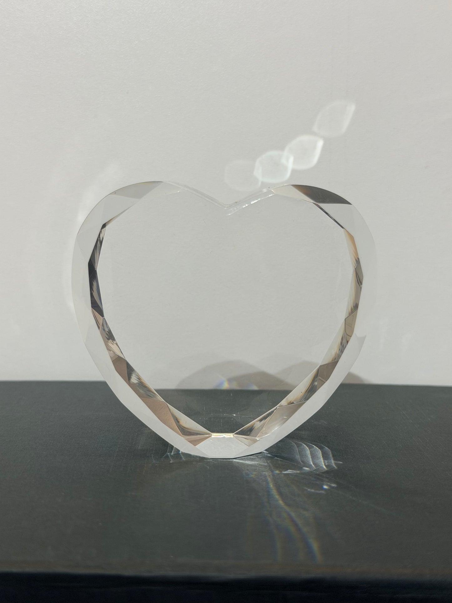 Personalized 3D Glass Heart Crystal