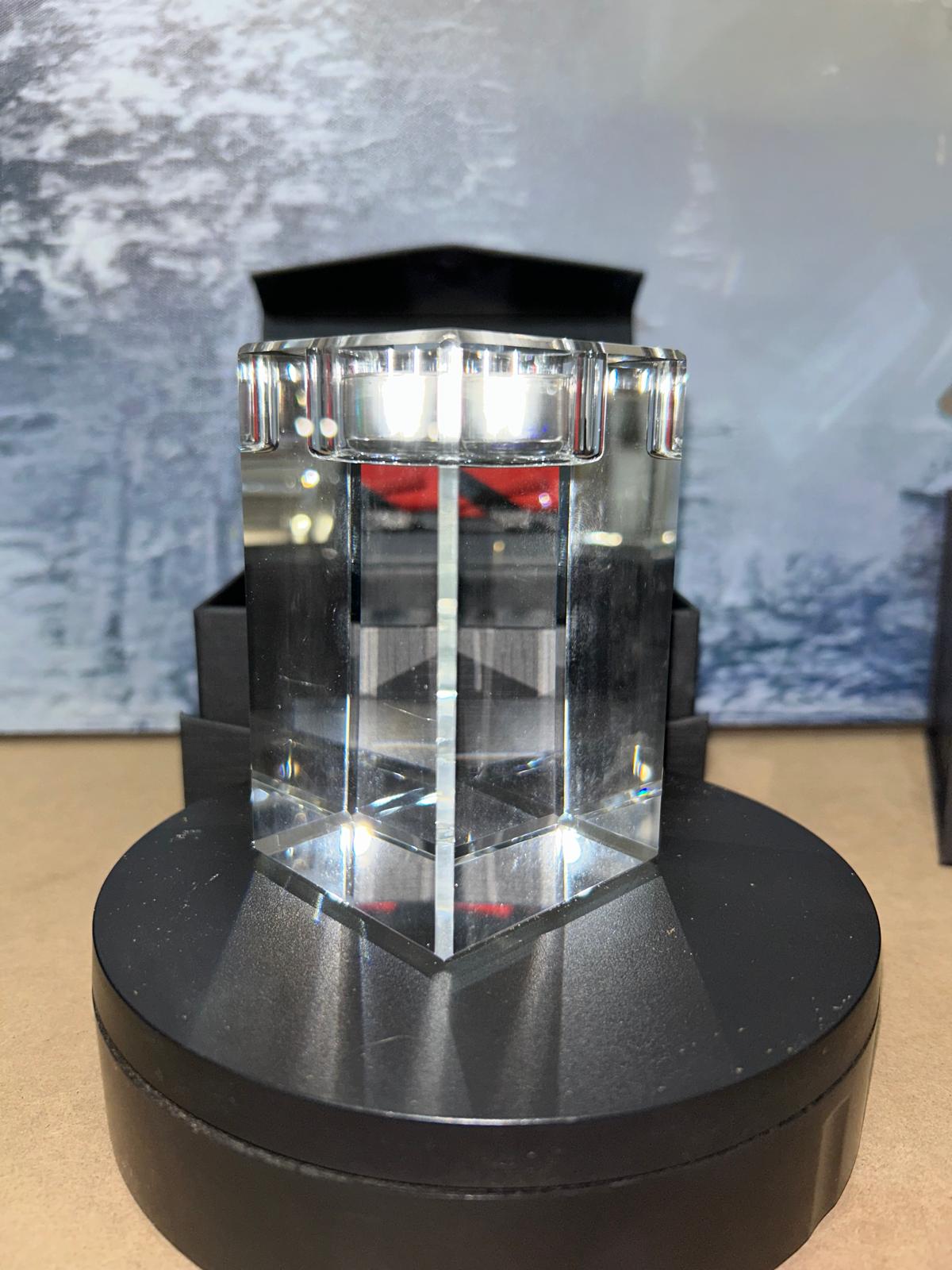 Personalized 3D Candle Holder Crystal