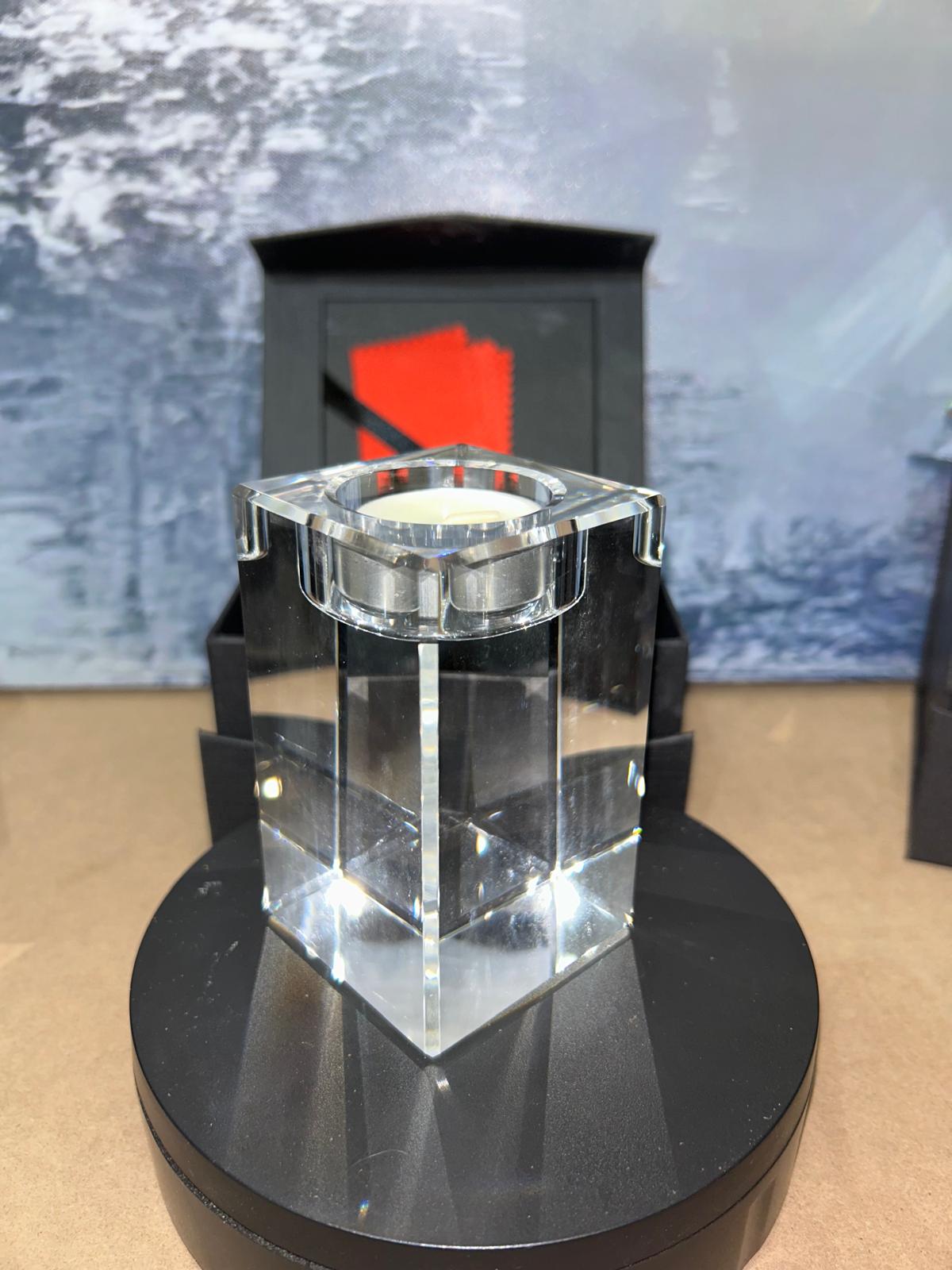 Personalized 3D Candle Holder Crystal
