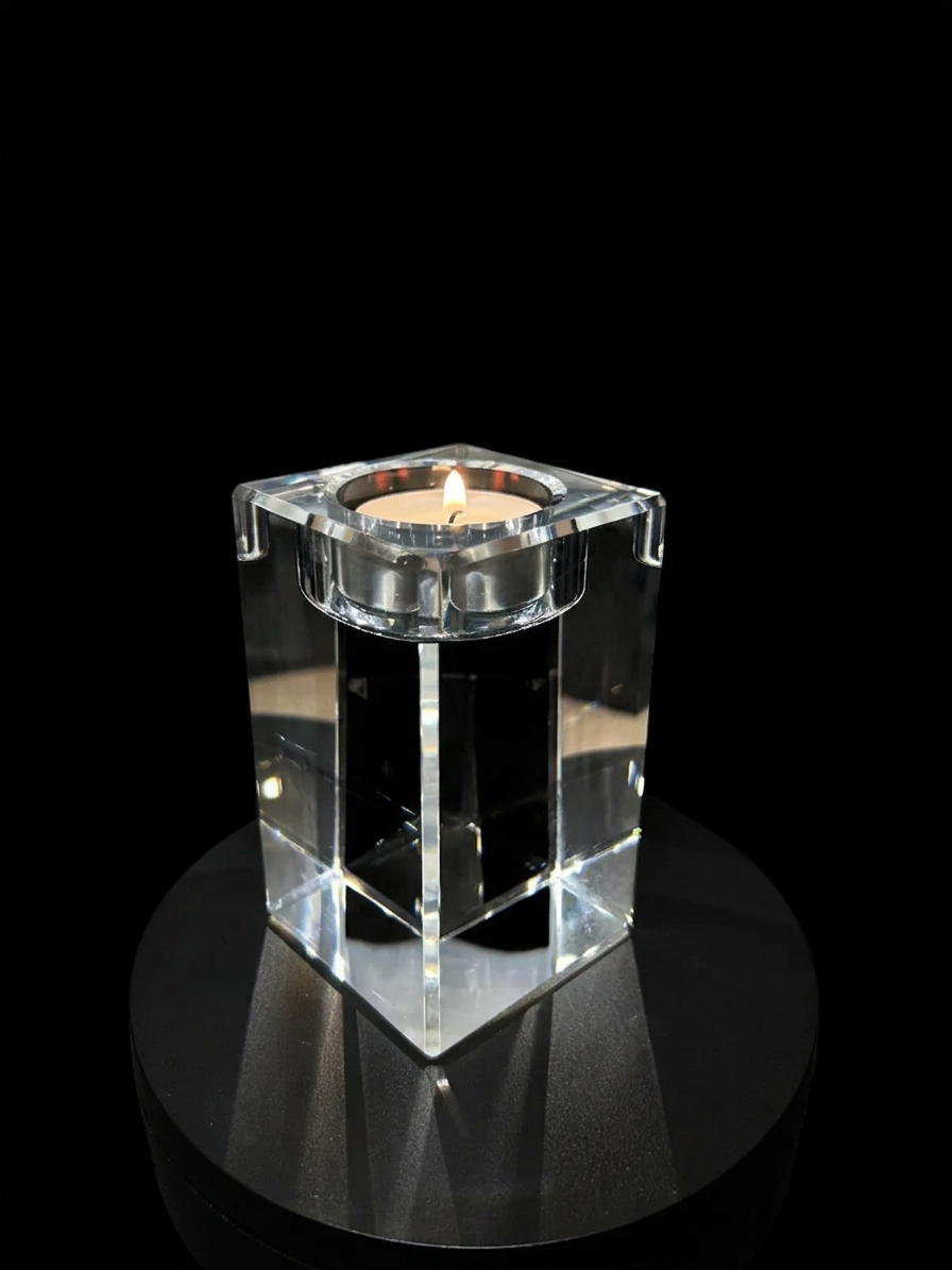 Personalized 3D Candle Holder Crystal